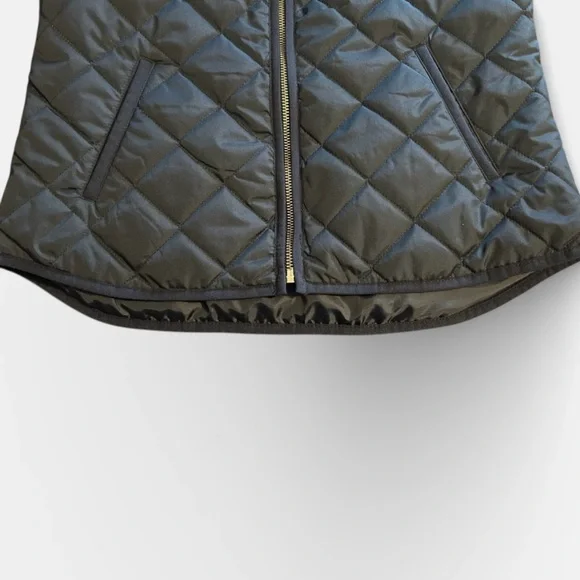 Old Navy Black Diamond Quilted Puffer Vest Women Small Architectural Minimalist - Picture 8 of 10